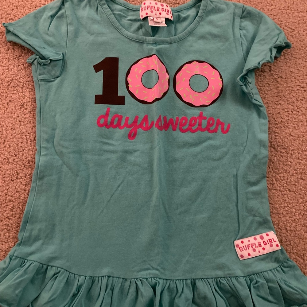 Girls 100th day of school shirt